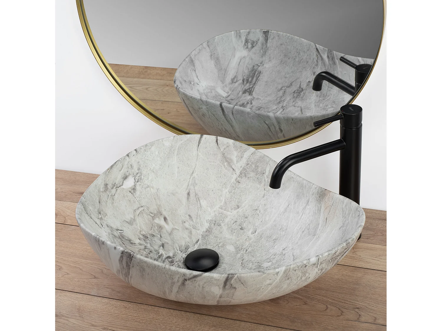 Lavabo Da Appoggio Rea Dora Stone White