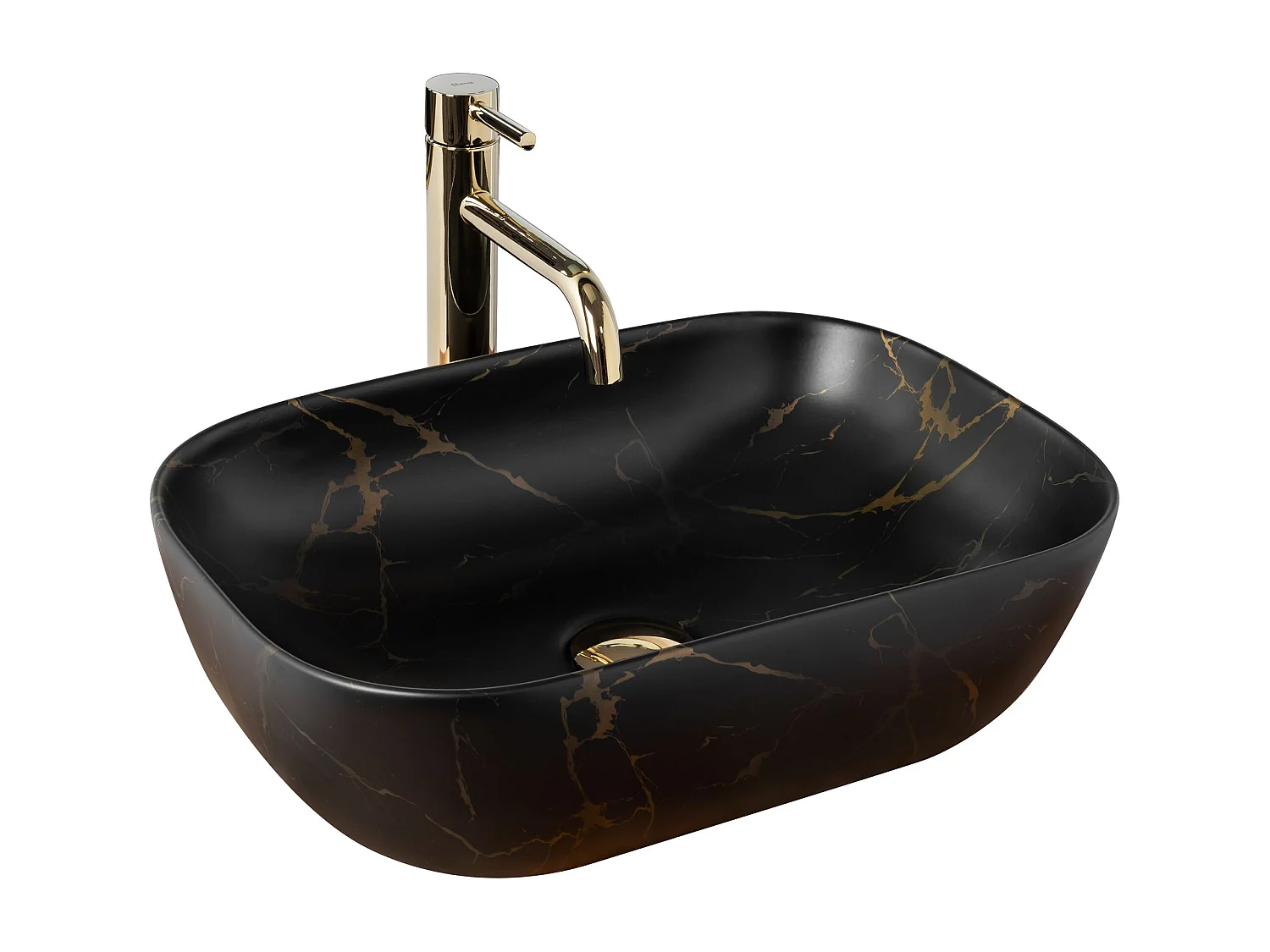 Vasque À Poser Rea Belinda Marble Matt Black
