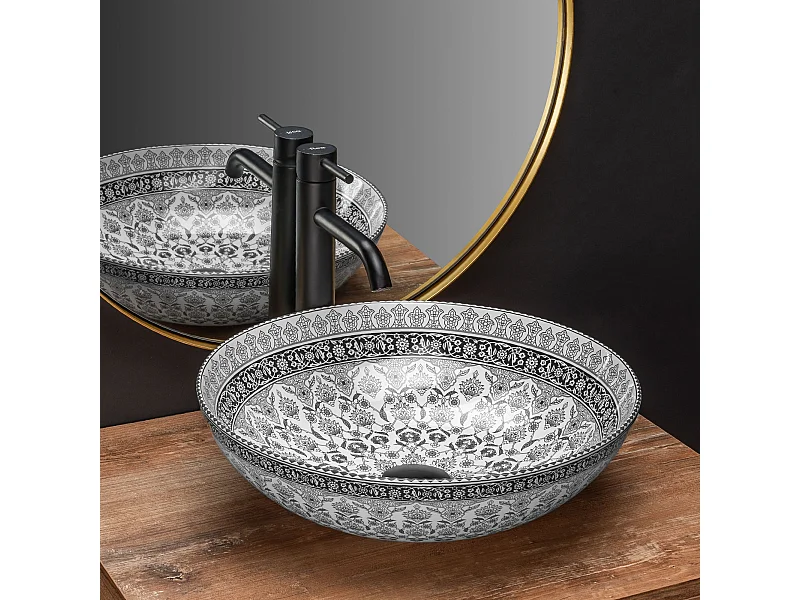 Opzetwastafel Rea Arte Grey White