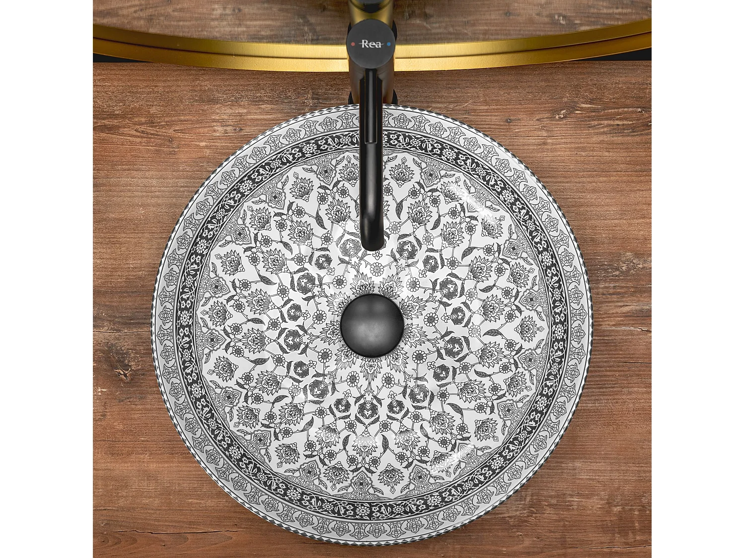 Opzetwastafel Rea Arte Grey White