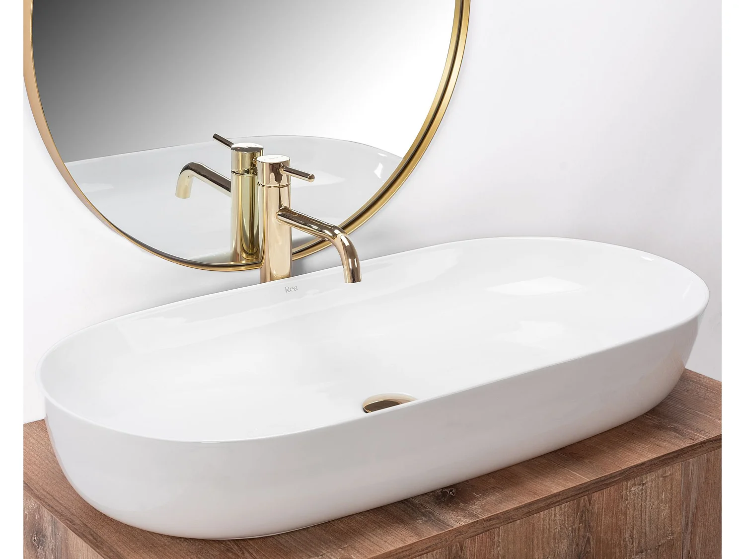 Lavabo Sobre Encimera Rea Cleo 81 White