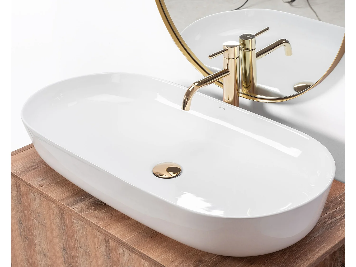 Lavabo Sobre Encimera Rea Cleo 81 White