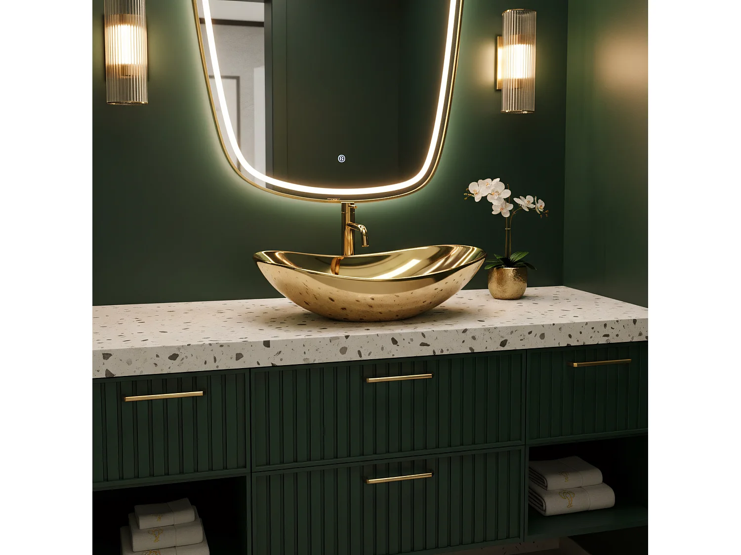 Vasque À Poser Rea Royal Gold