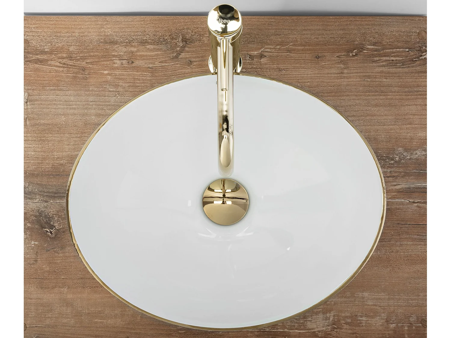 Opzetwastafel Rea Sofia White Gold