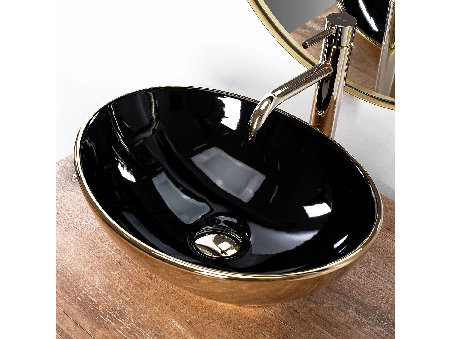 Opzetwastafel Rea Sofia In Black Gold