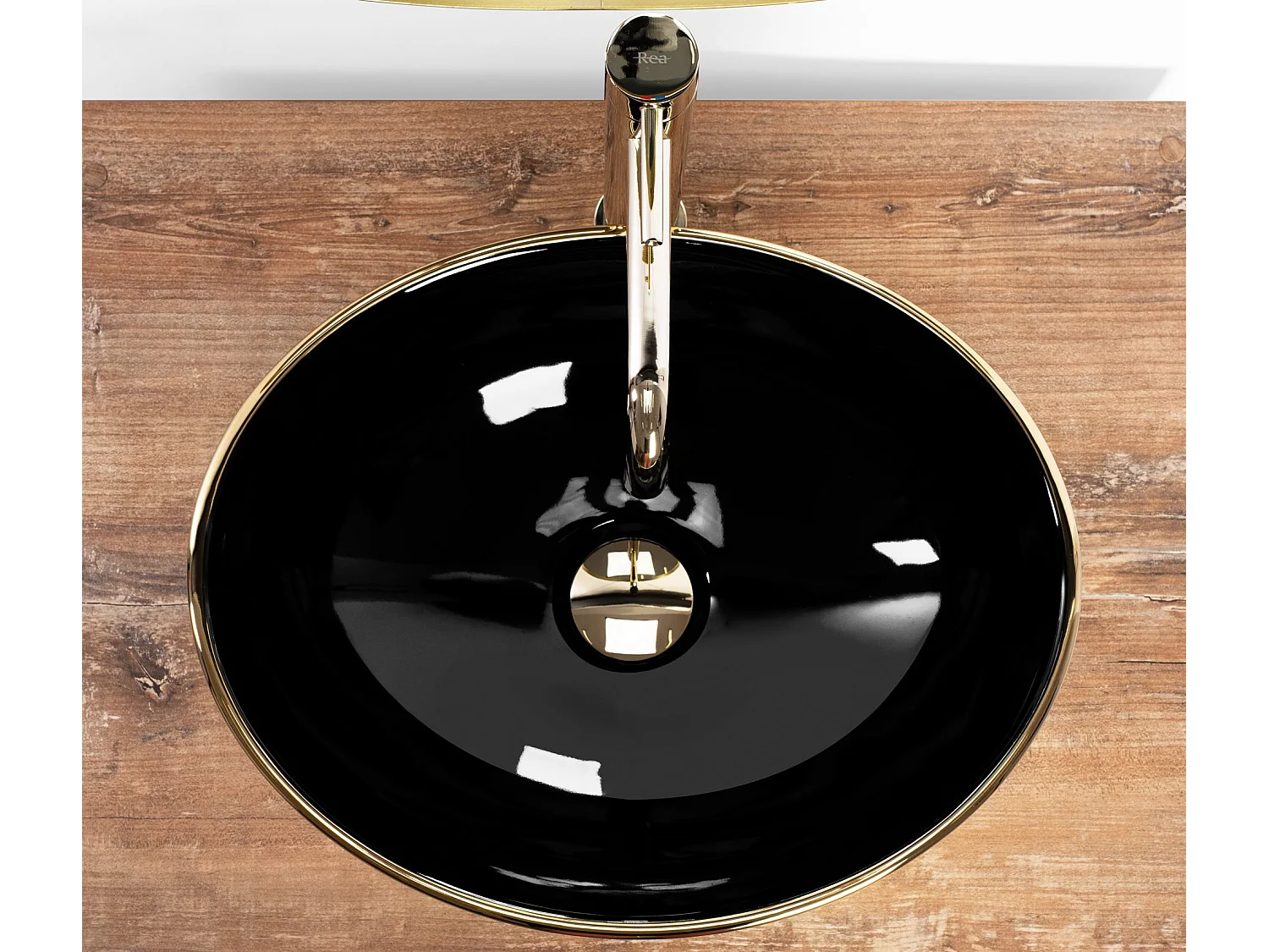 Opzetwastafel Rea Sofia In Black Gold