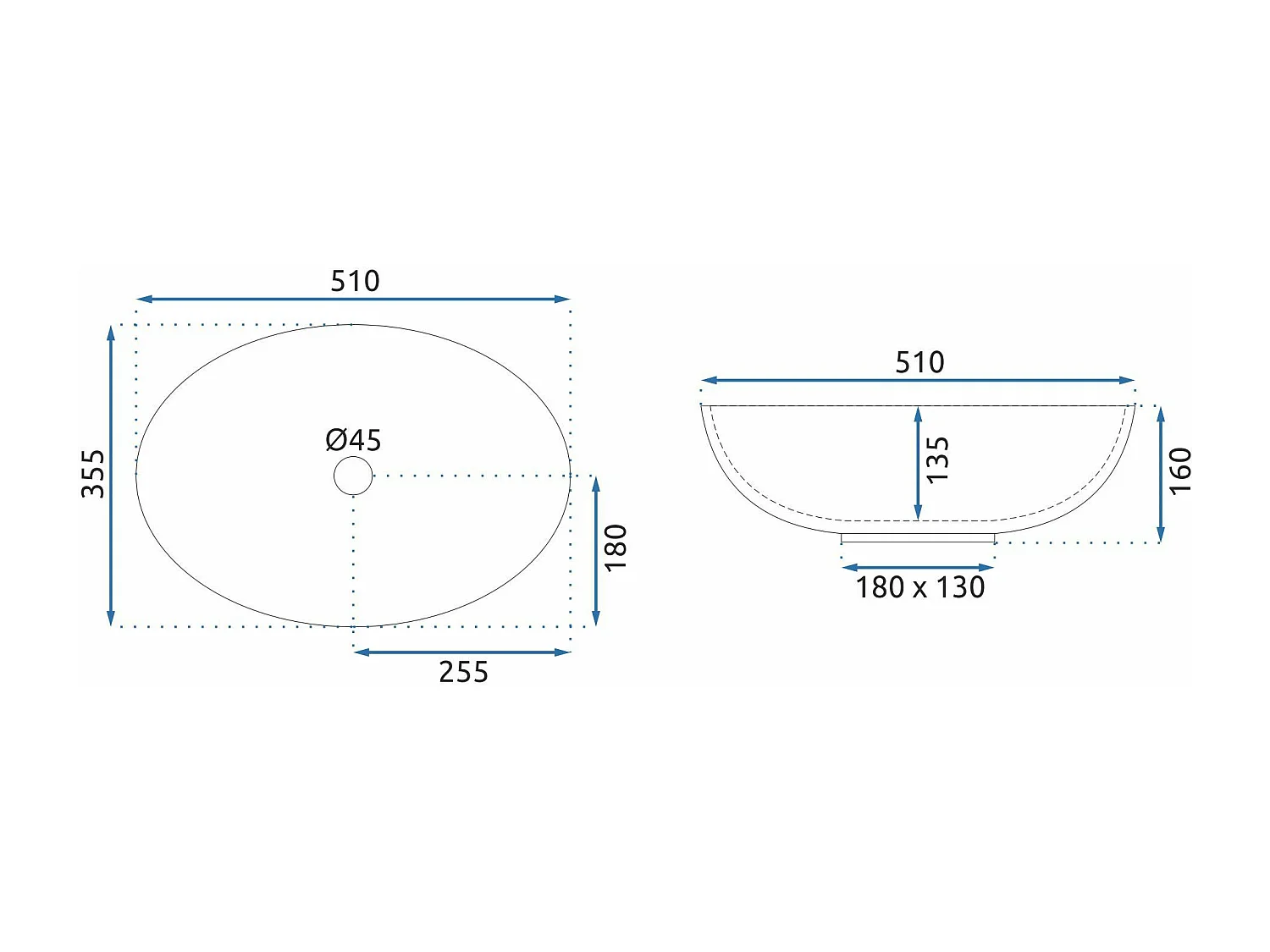 Vasque À Poser Rea Frost Black