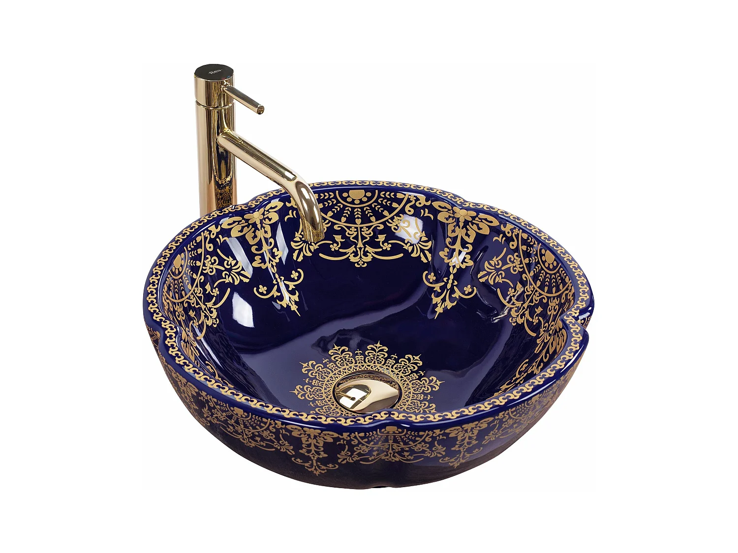 Opzetwastafel Rea Marina Blue Gold