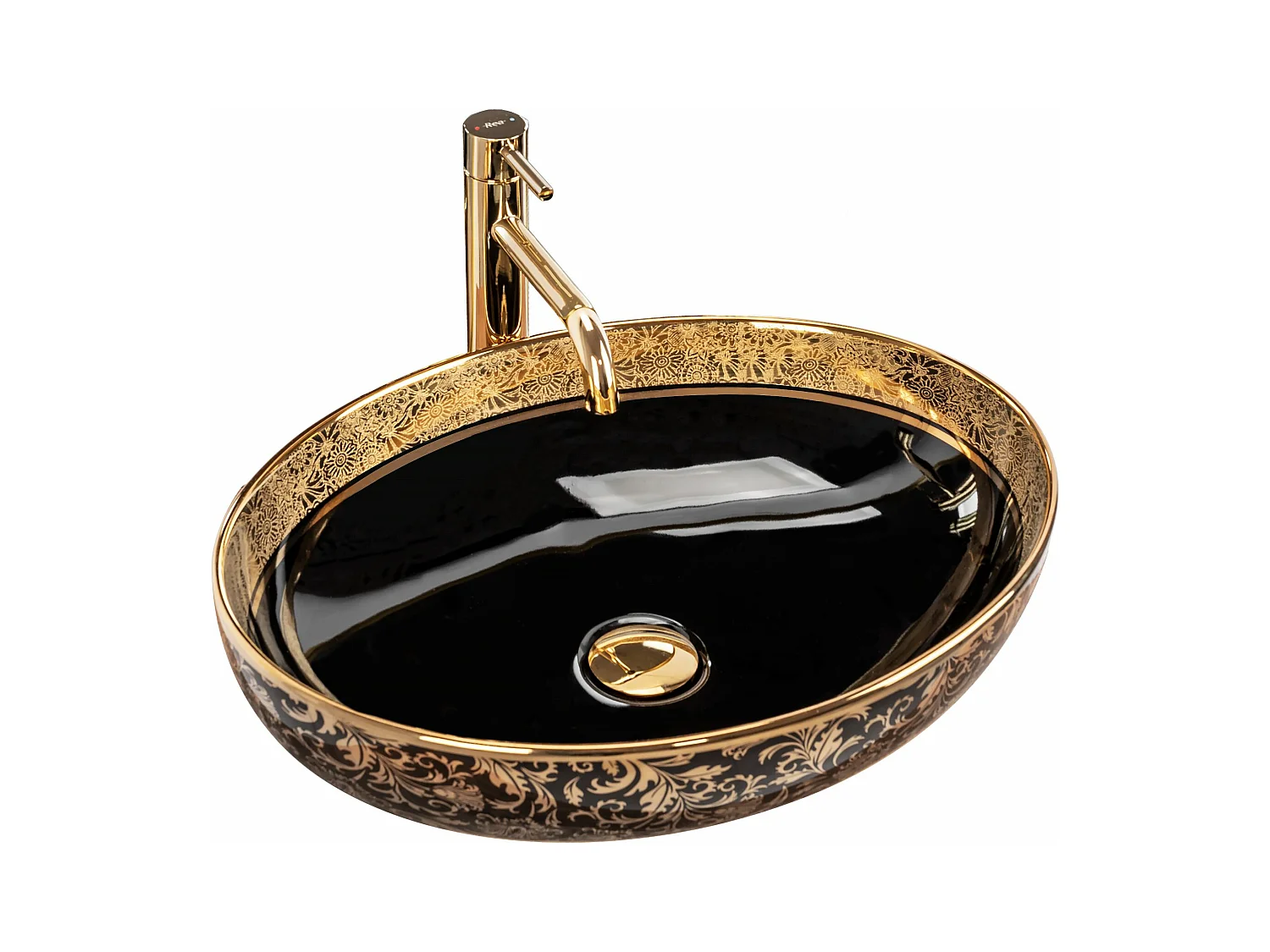 Vasque À Poser Rea Margot Black Gold