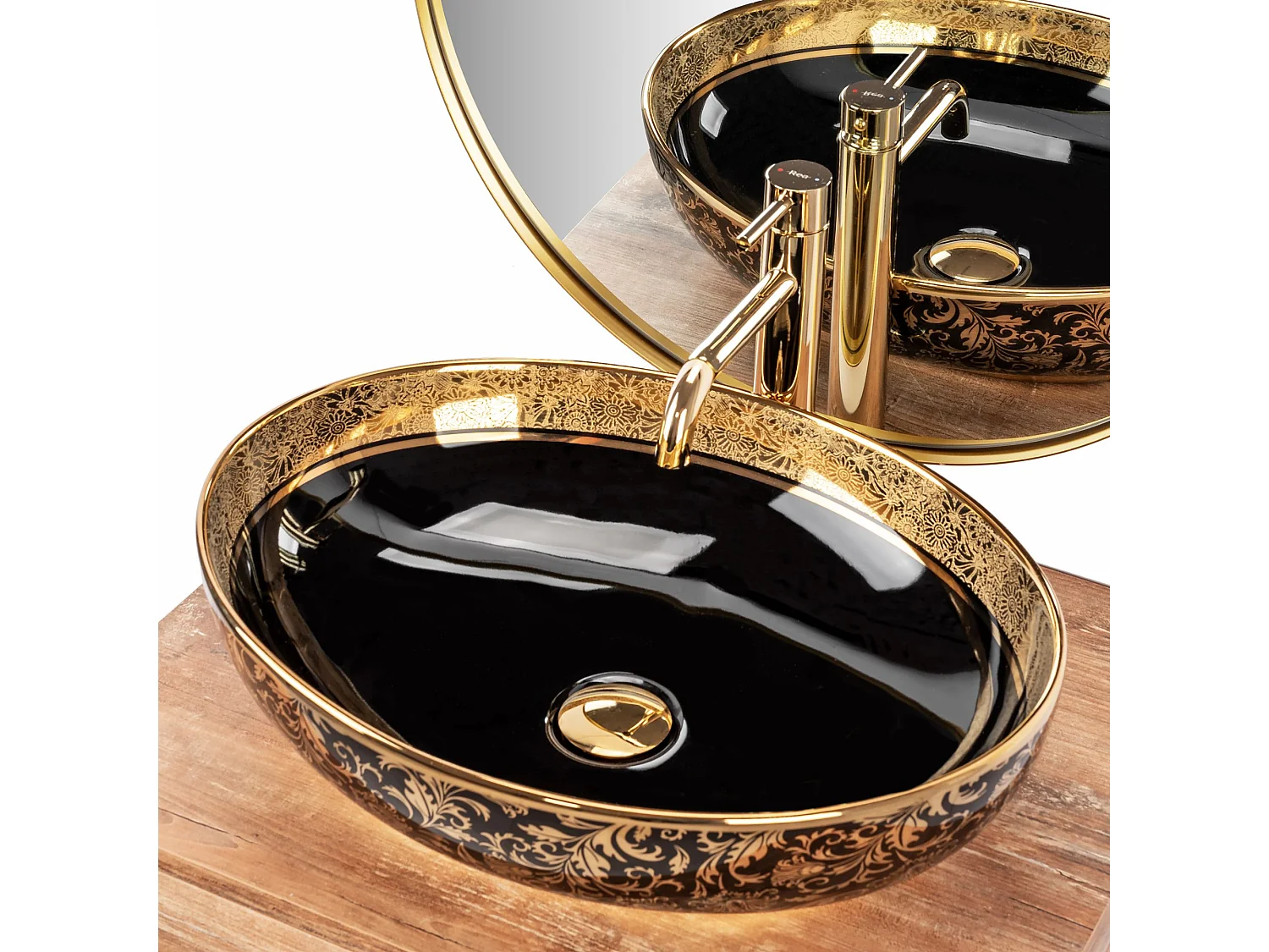Opzetwastafel Rea Margot Black Gold