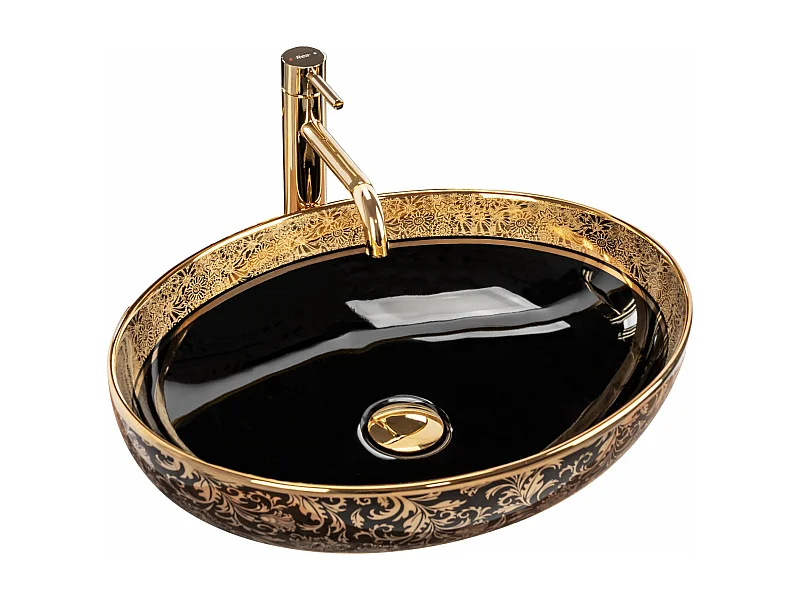 Vasque À Poser Rea Margot Black Gold