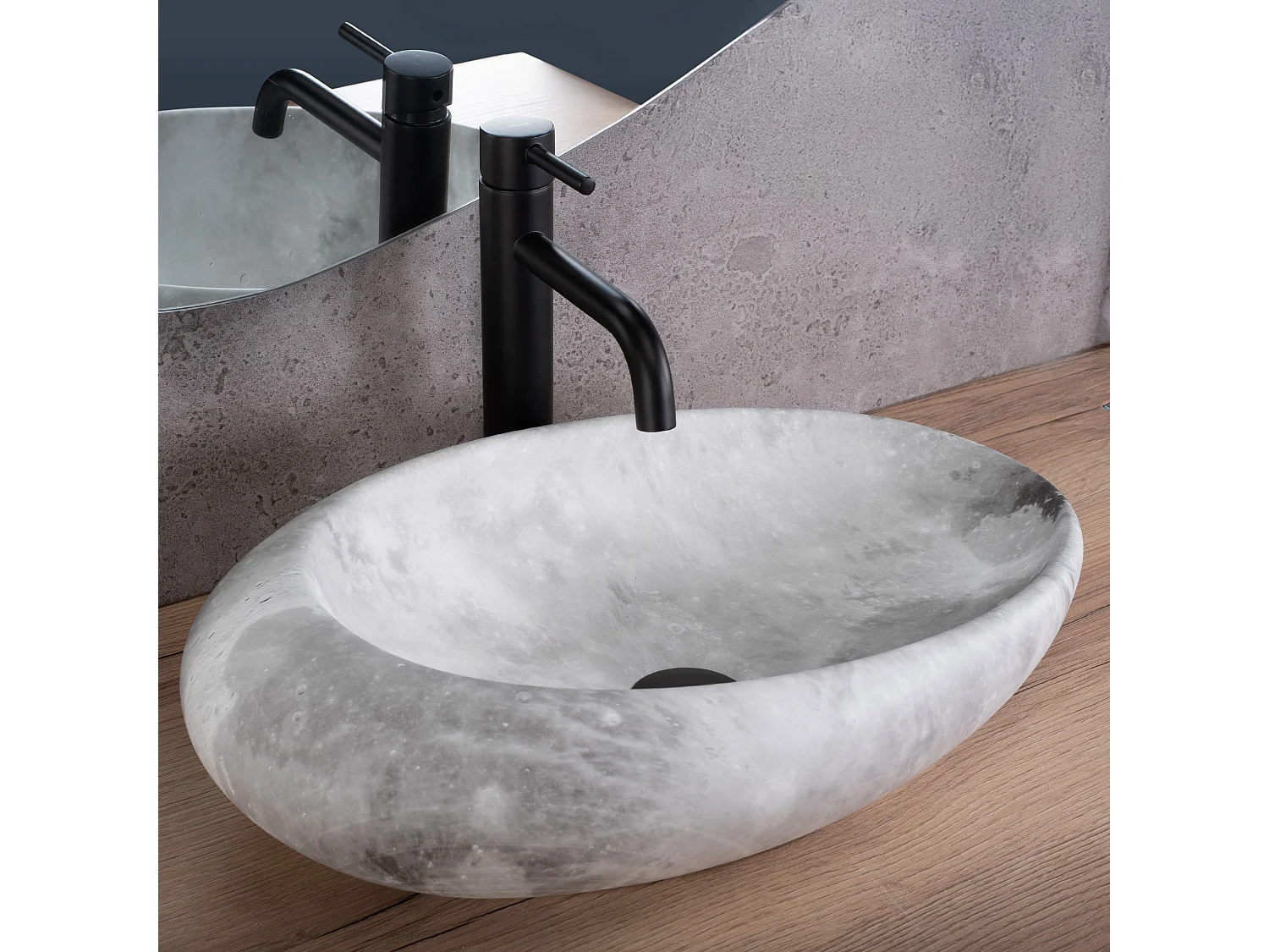 Aufsatzwaschbecken Rea Roxy C Stone L. White