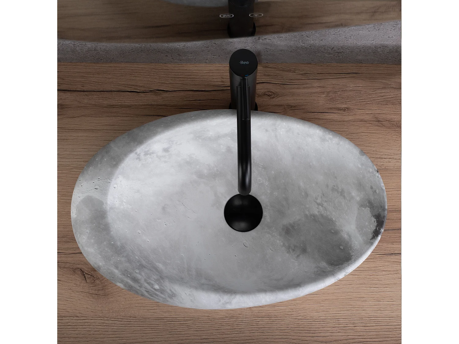 Aufsatzwaschbecken Rea Roxy C Stone L. White