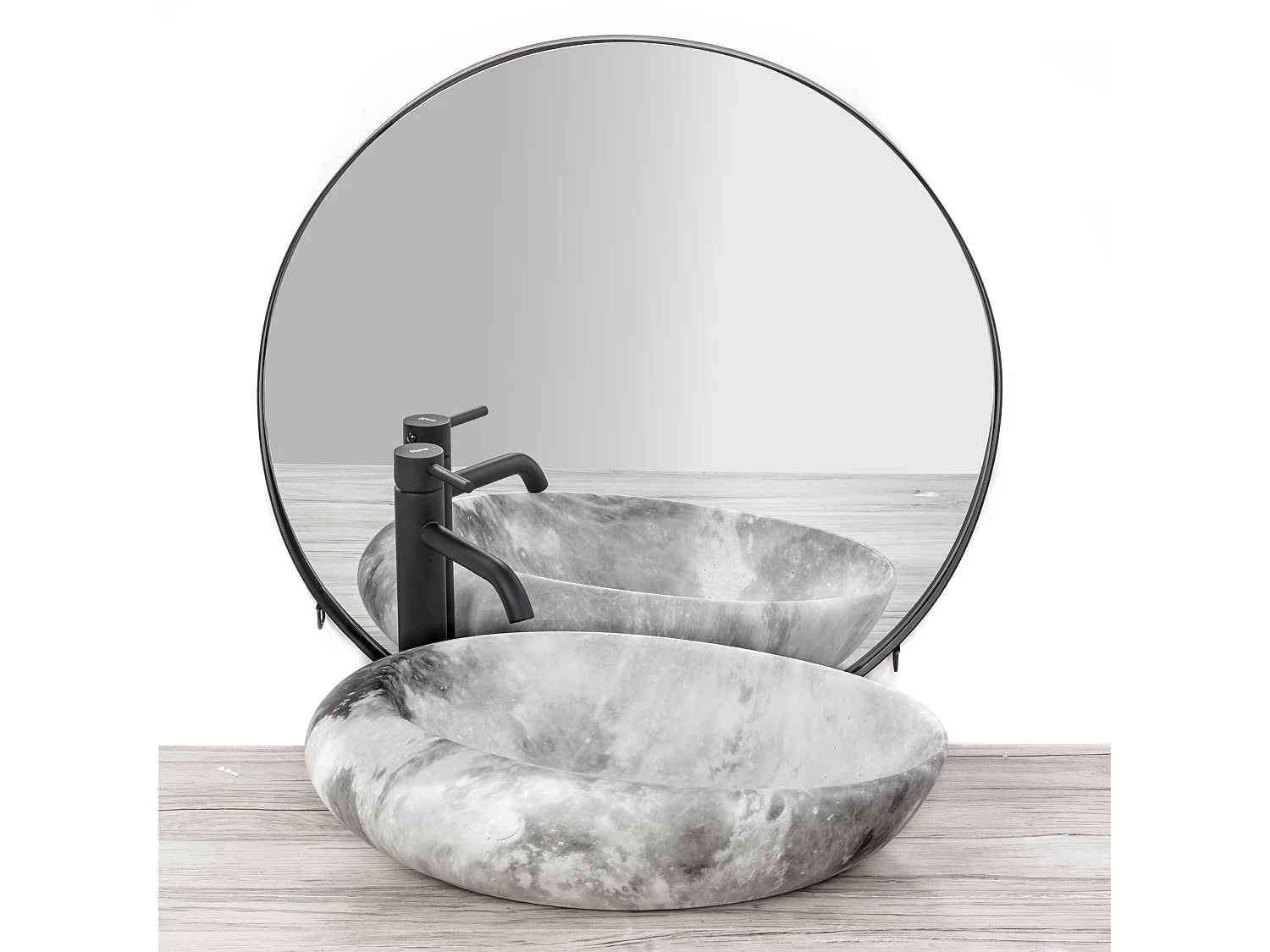 Aufsatzwaschbecken Rea Roxy C Stone L. White