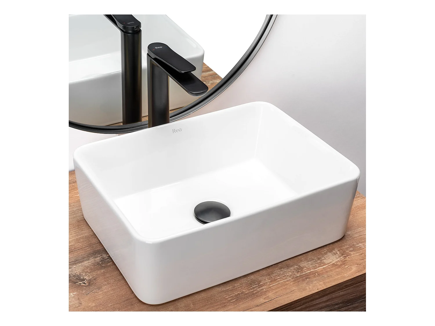 Lavabo Sobre Encimera Rea Anita Mini White