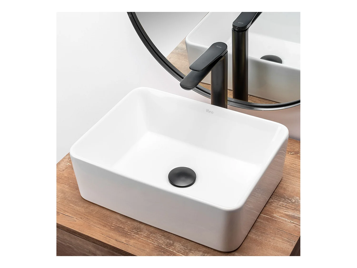 Lavabo Sobre Encimera Rea Anita Mini White