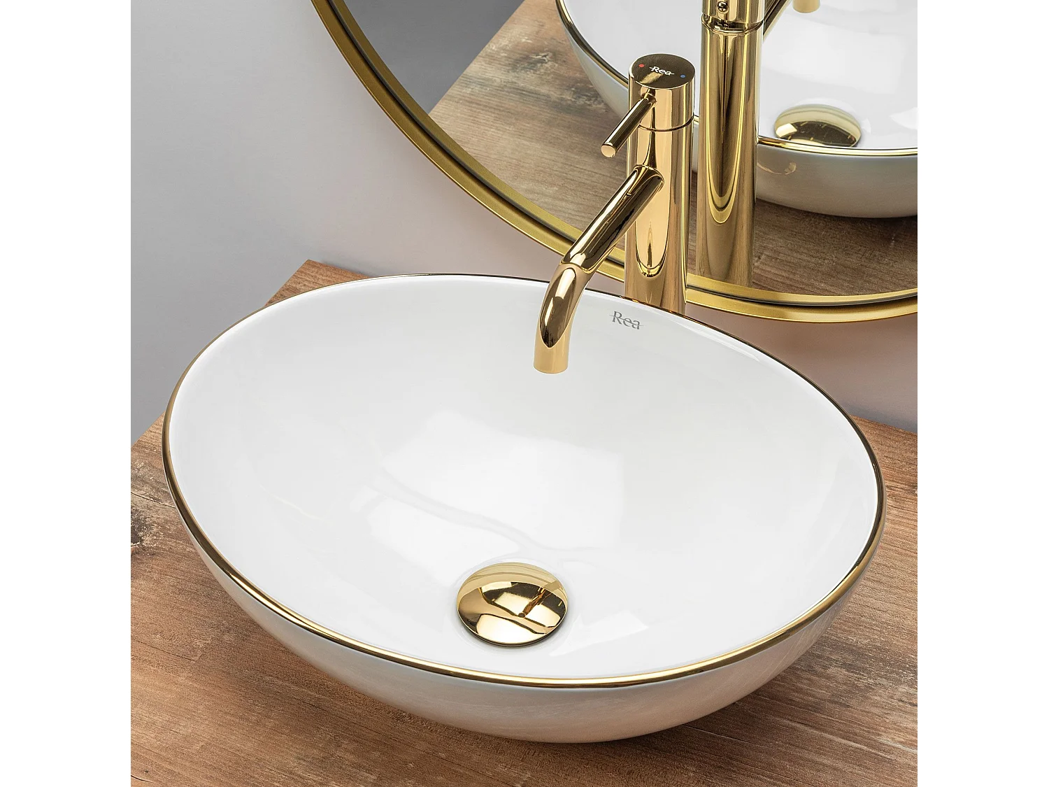 Aufsatzwaschbecken Rea Sofia Gold