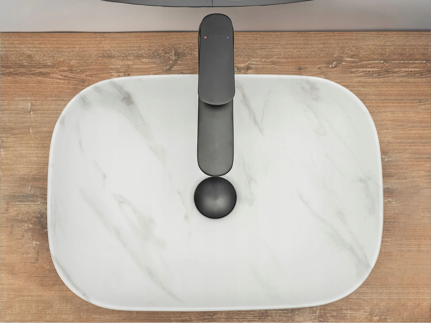 Lavabo Da Appoggio Rea Belinda Marble White