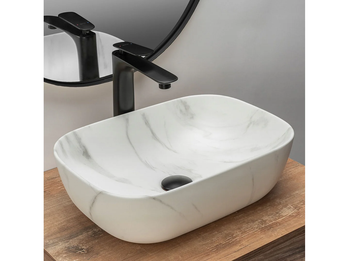 Vasque À Poser Rea Belinda Marble White