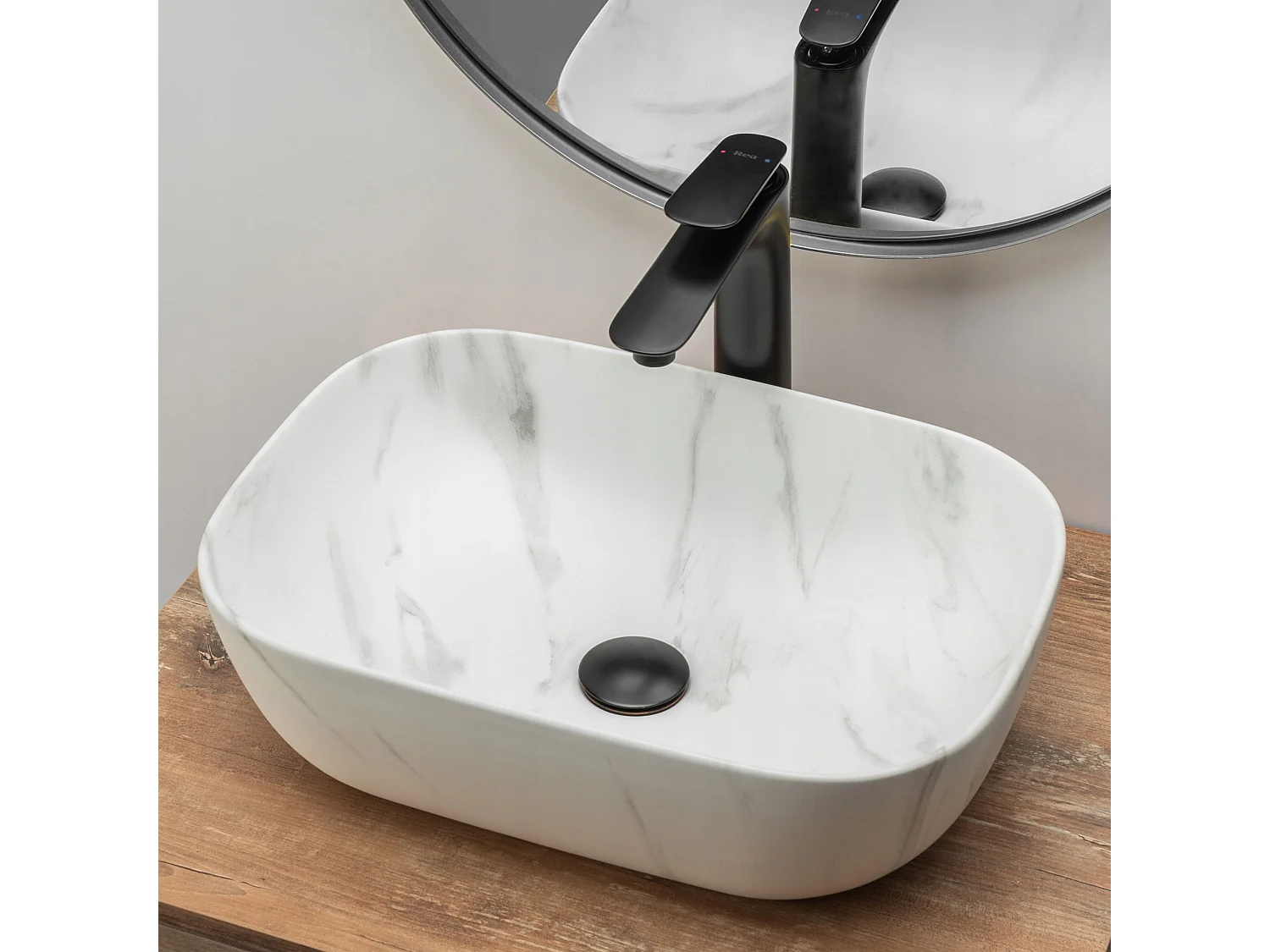 Vasque À Poser Rea Belinda Marble White