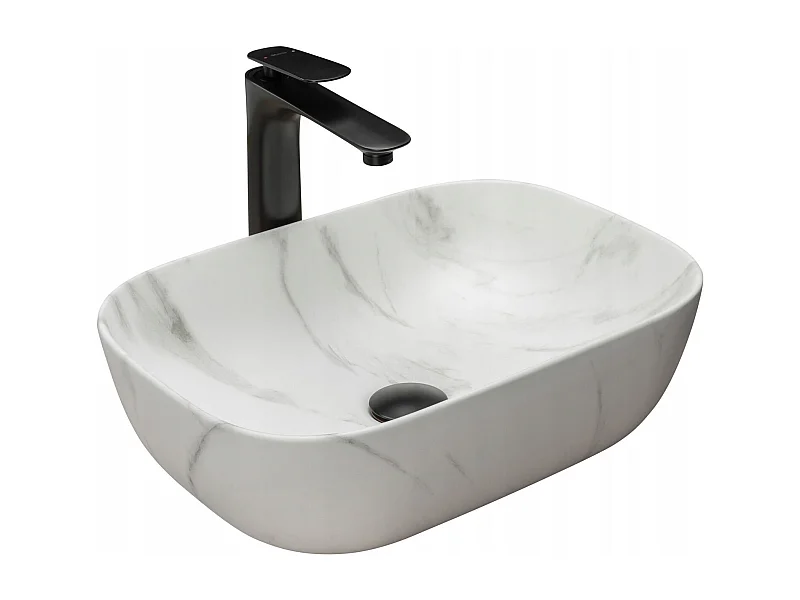 Vasque À Poser Rea Belinda Marble White