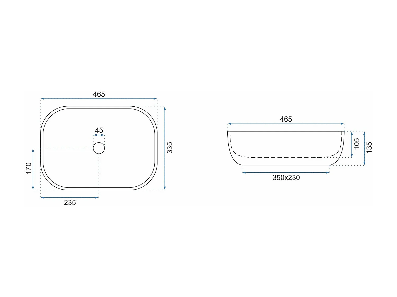 Opzetwastafel Rea Livia Beige