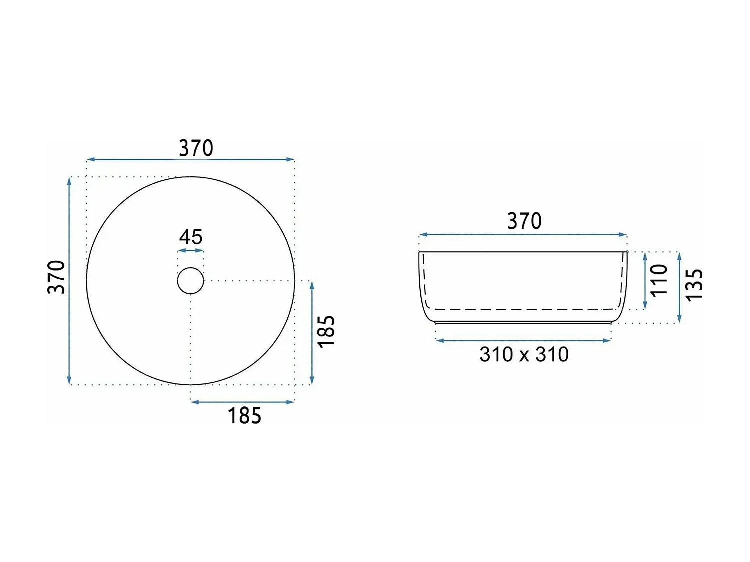 Opzetwastafel Rea Sami Green