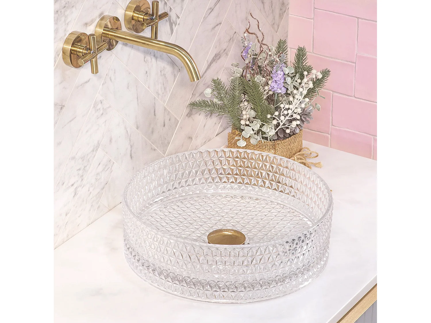 Vasque À Poser Rea Cristal 35 White