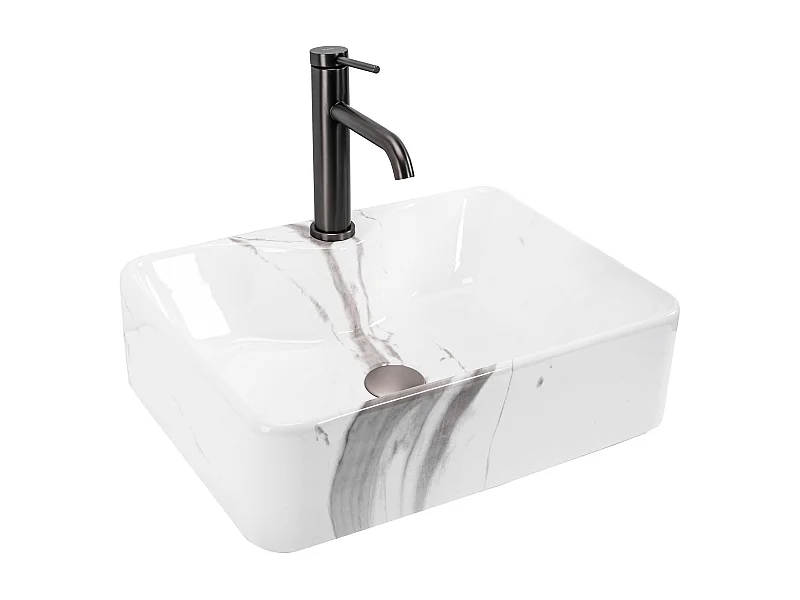 Lavabo Da Appoggio Rea Kelly Marmo White