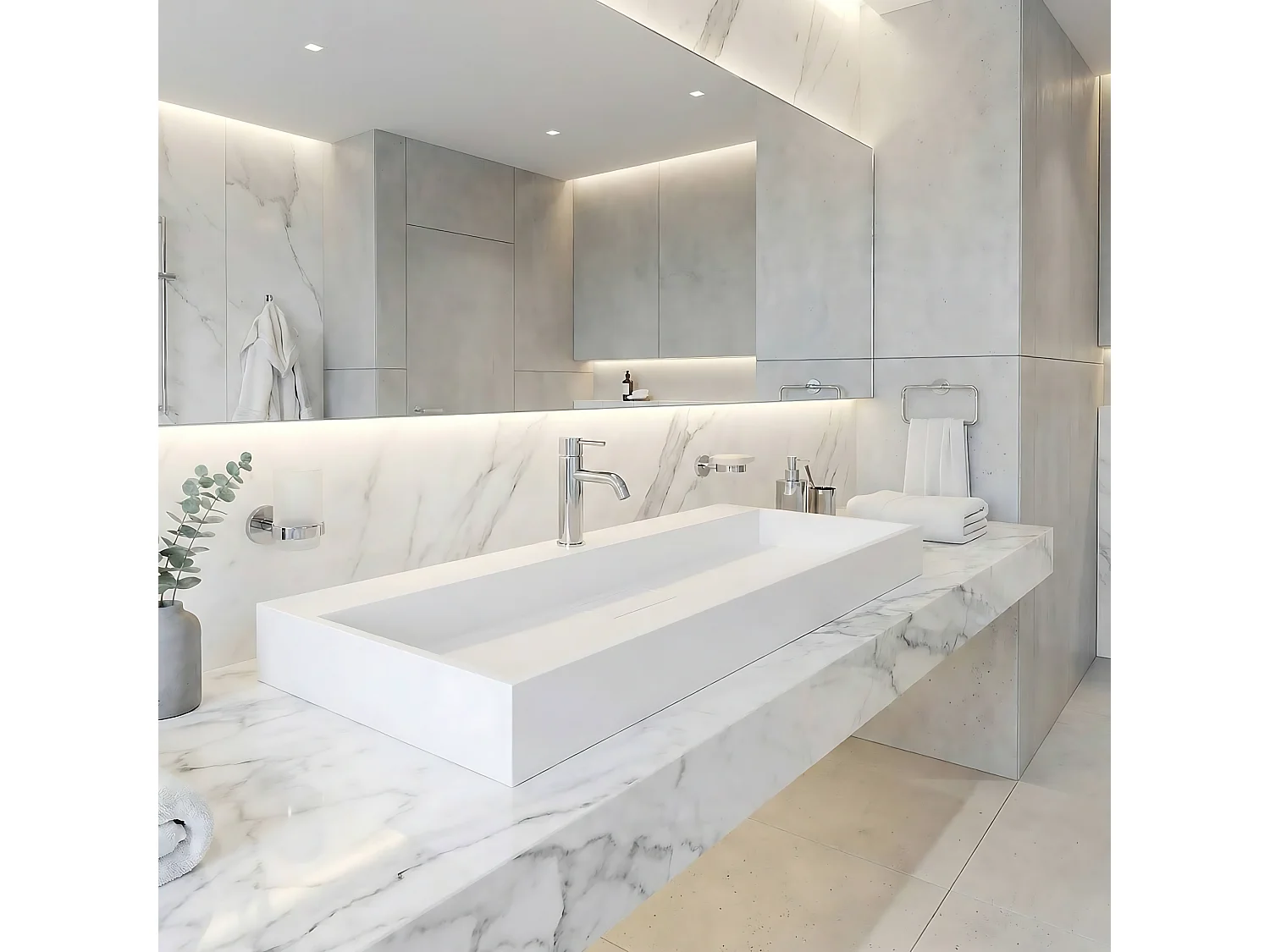 Verbundwaschbecken Rea Goya 100 White