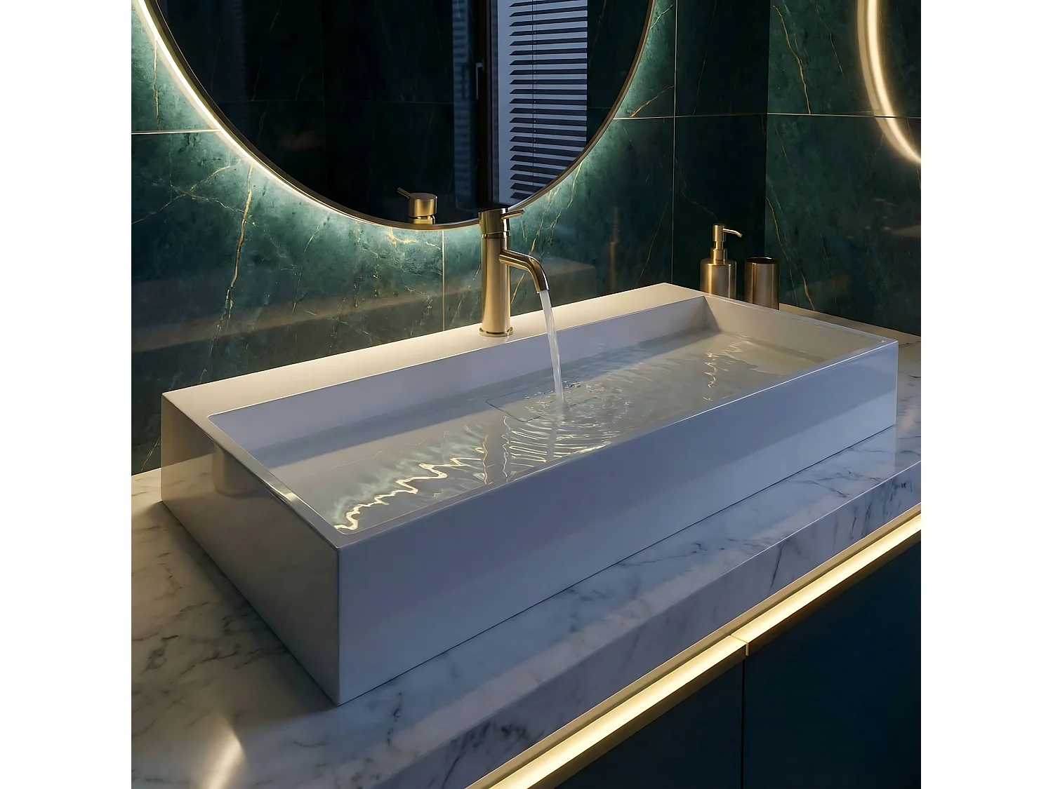 Verbundwaschbecken Rea Goya 100 White