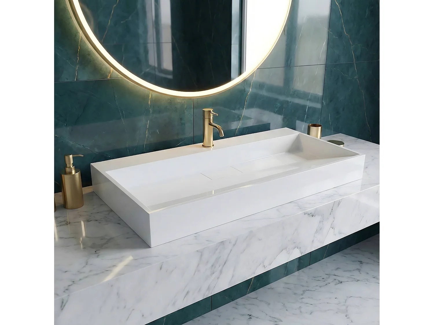 Verbundwaschbecken Rea Goya 100 White