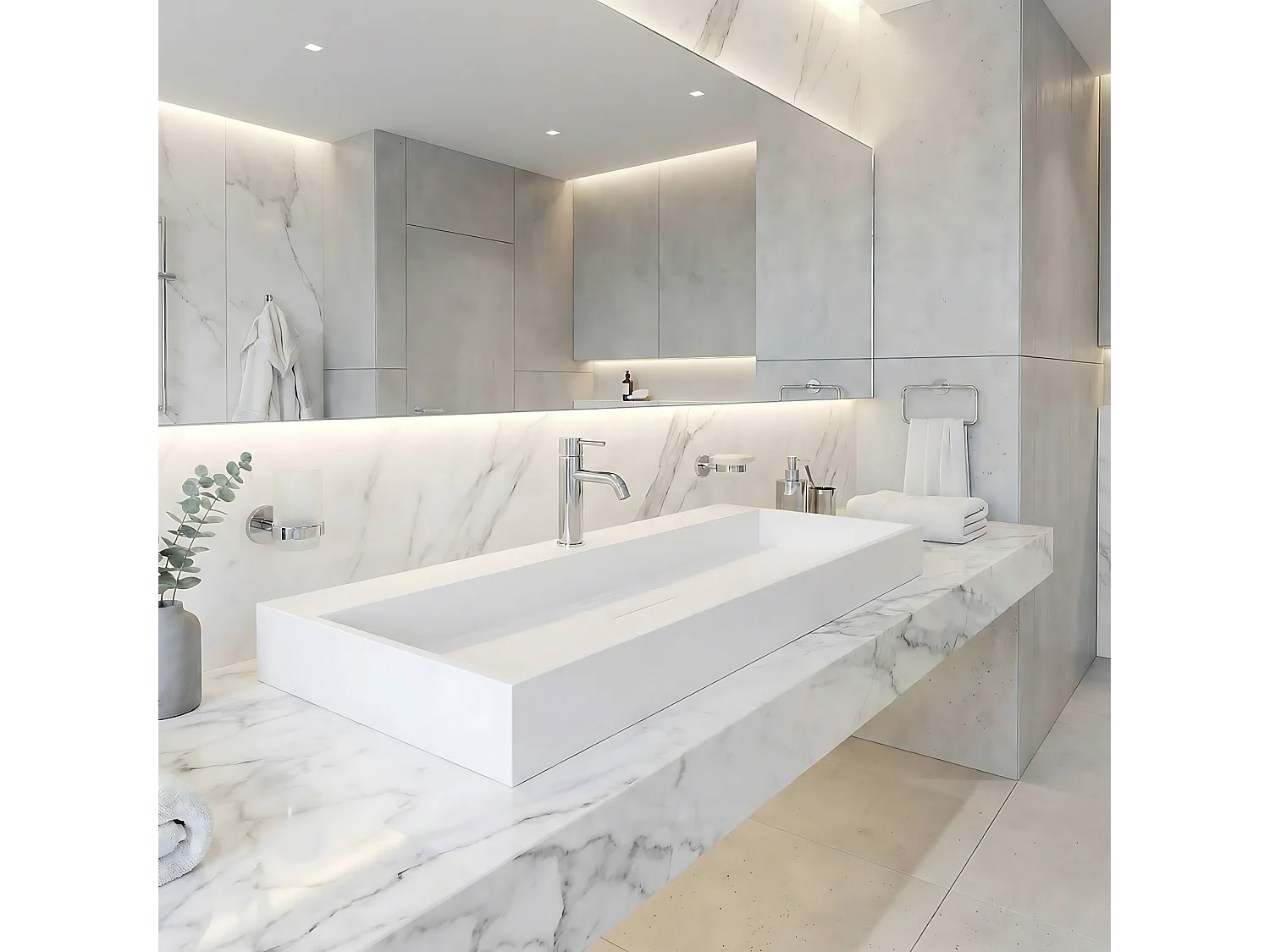 Samengestelde Wastafel Rea Goya 100 White