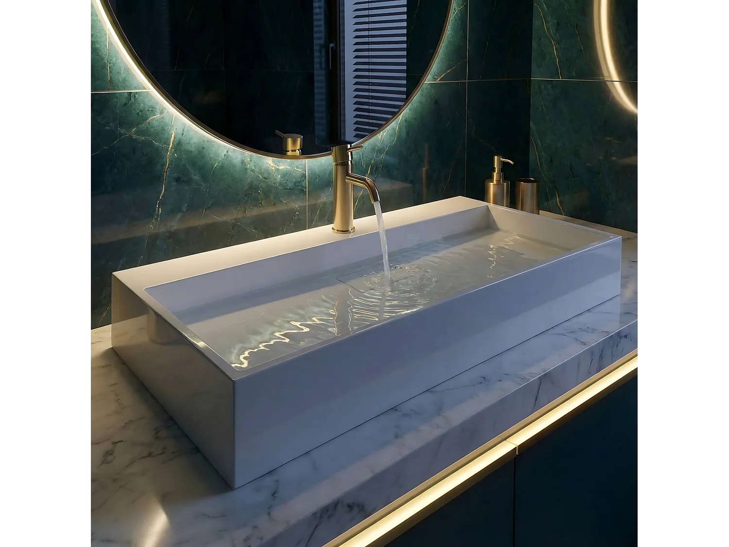 Samengestelde Wastafel Rea Goya 100 White