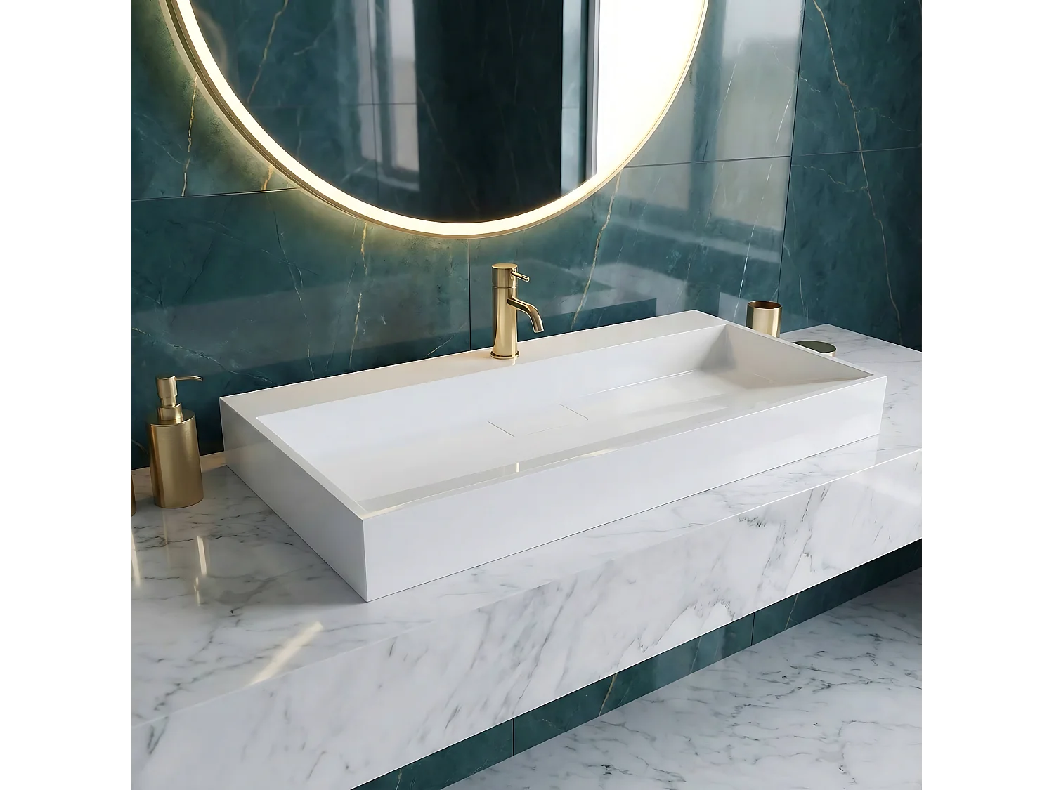 Samengestelde Wastafel Rea Goya 100 White