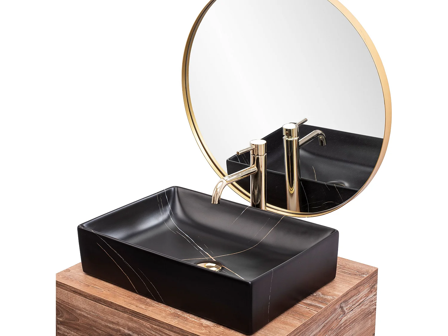 Lavatório De Apoio Rea Inga Marble- Nablatowa Black