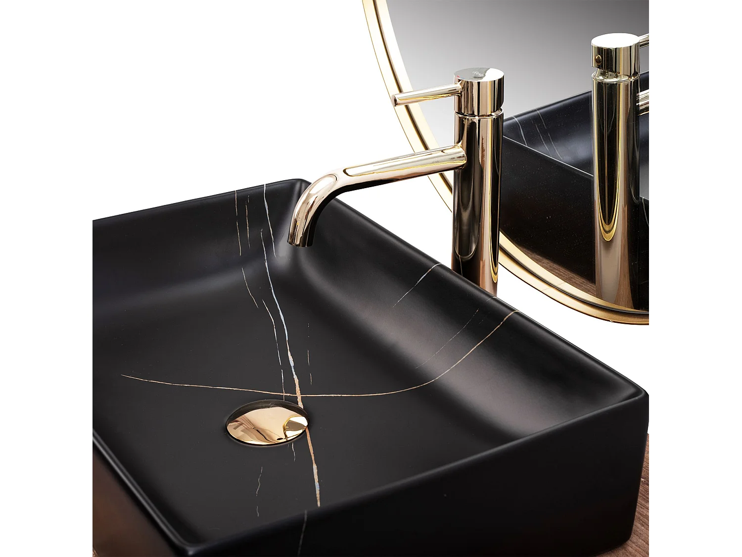 Lavatório De Apoio Rea Inga Marble- Nablatowa Black