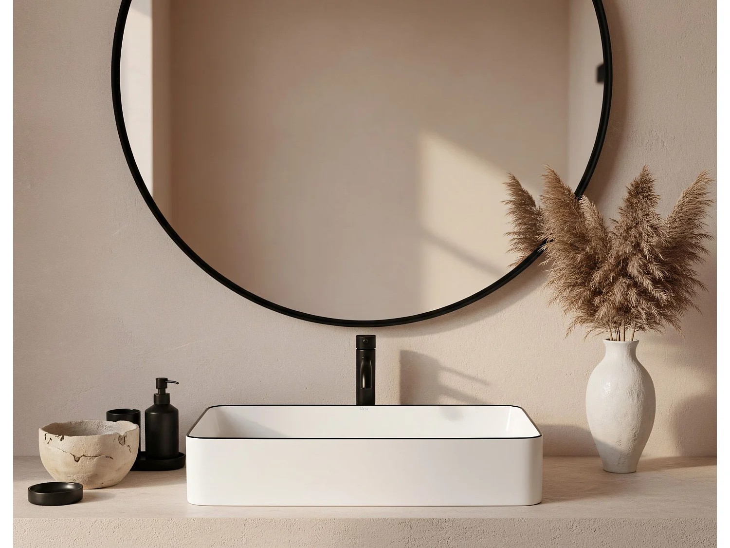 Vasque À Poser Rea Denis Black Gold