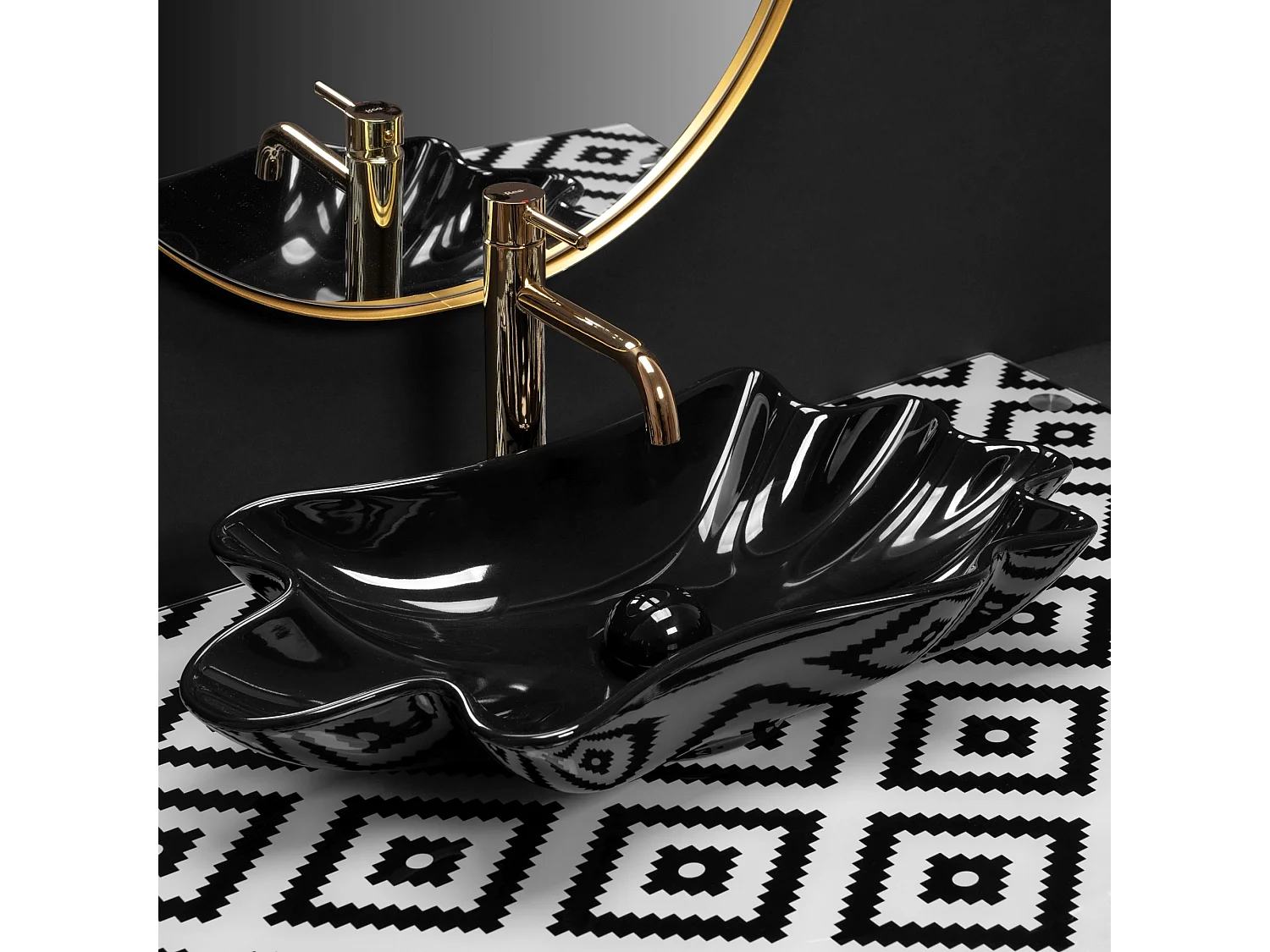 Vasque À Poser Rea Infinity Black