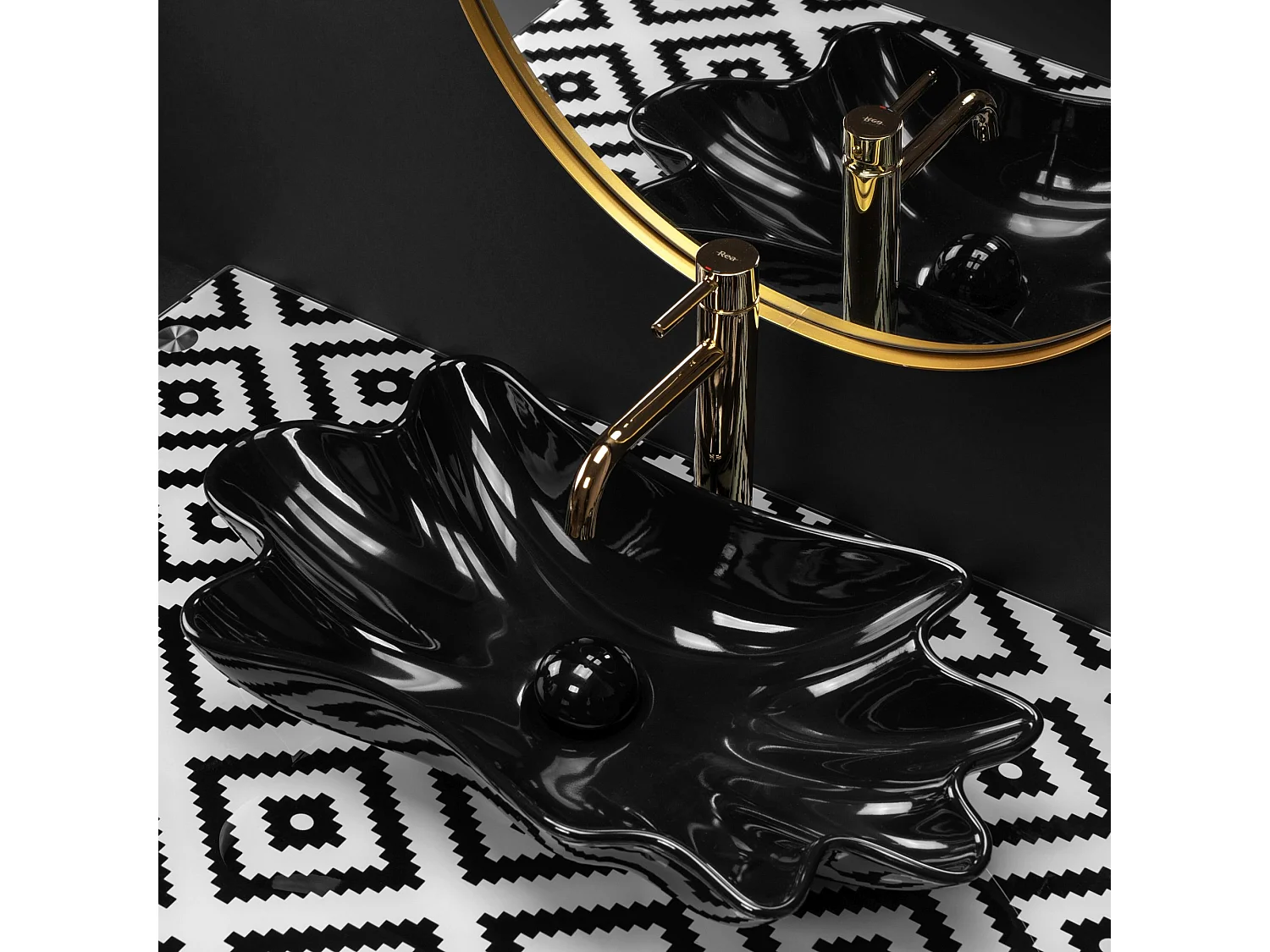 Vasque À Poser Rea Infinity Black