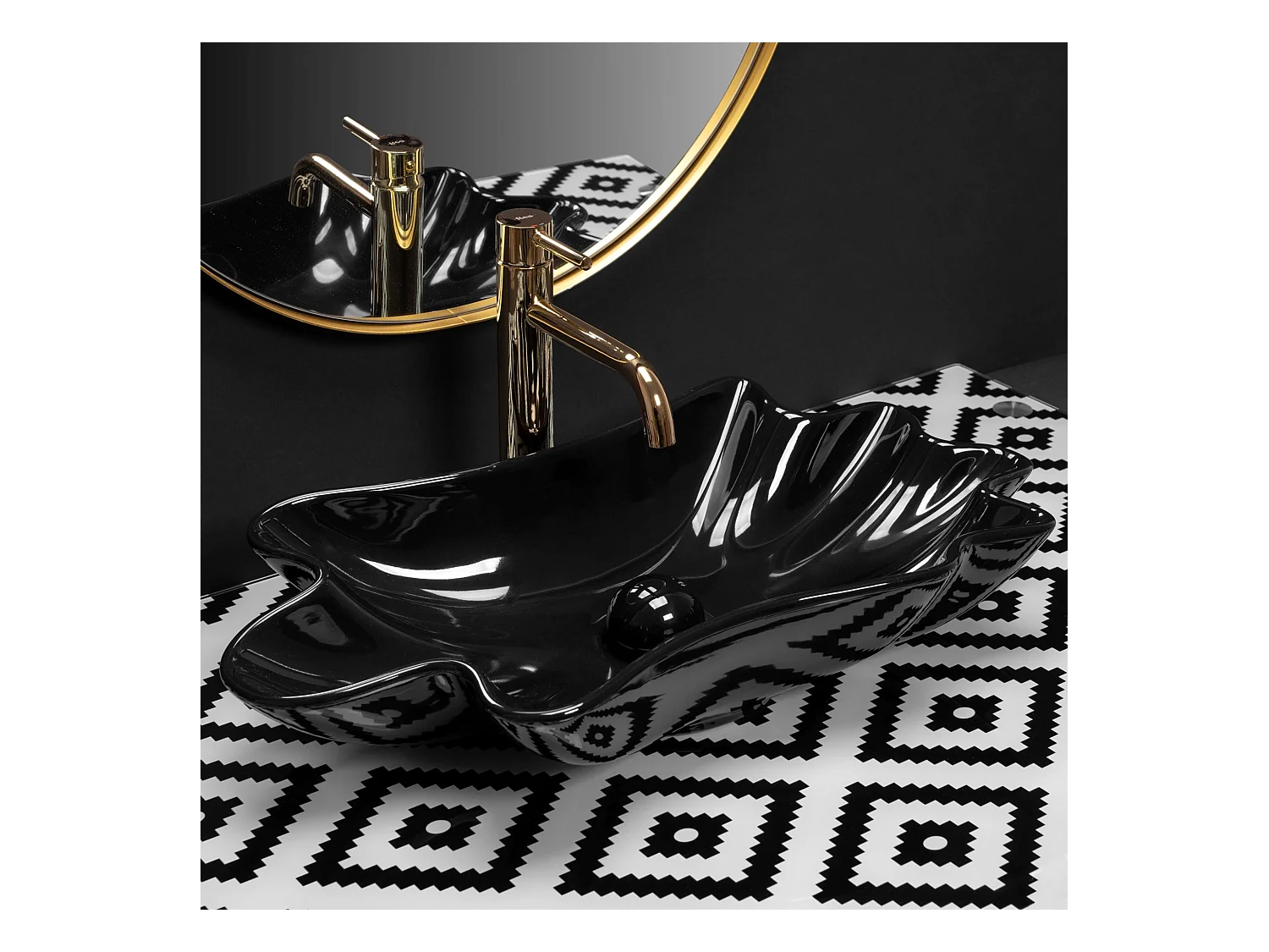 Lavabo Sobre Encimera Rea Infinity Black