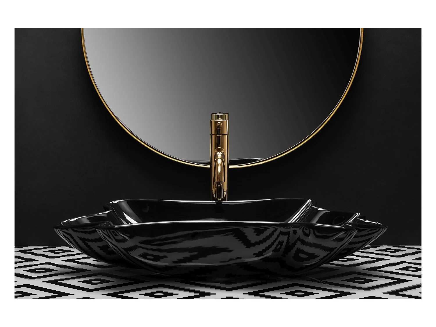Lavabo Sobre Encimera Rea Infinity Black