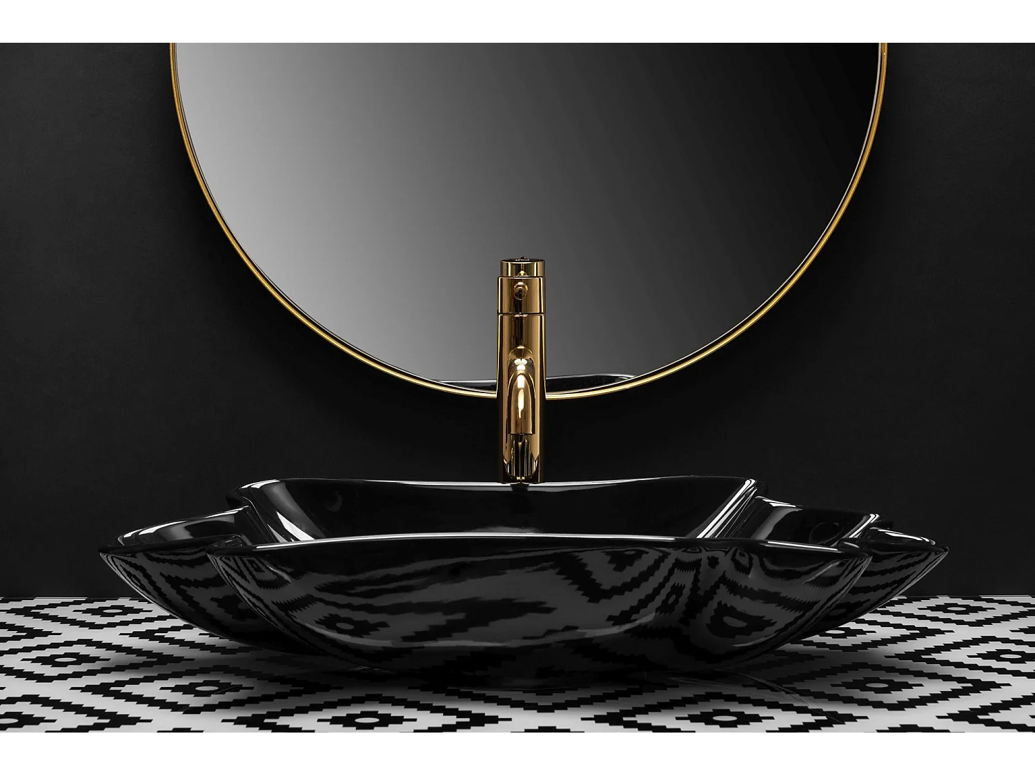 Vasque À Poser Rea Infinity Black