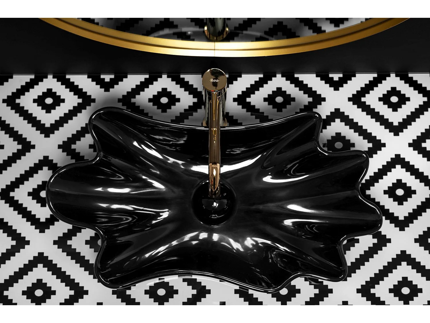 Vasque À Poser Rea Infinity Black