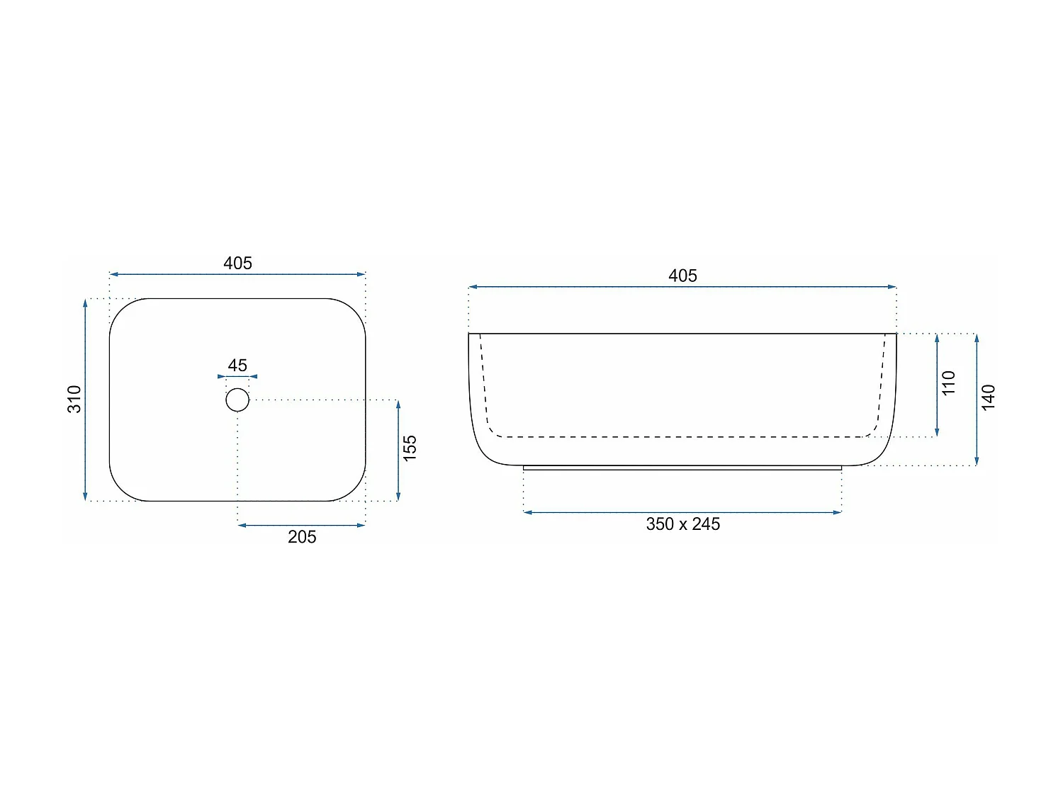 Vasque À Poser Rea Demi Mini White