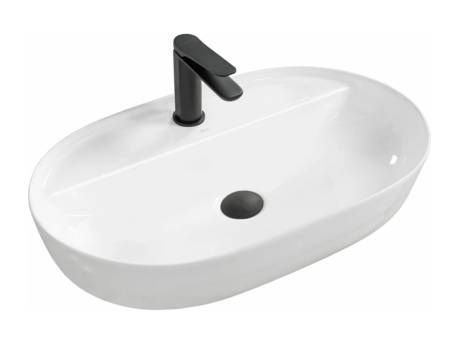 Lavabo Da Appoggio Rea Aura 61 White