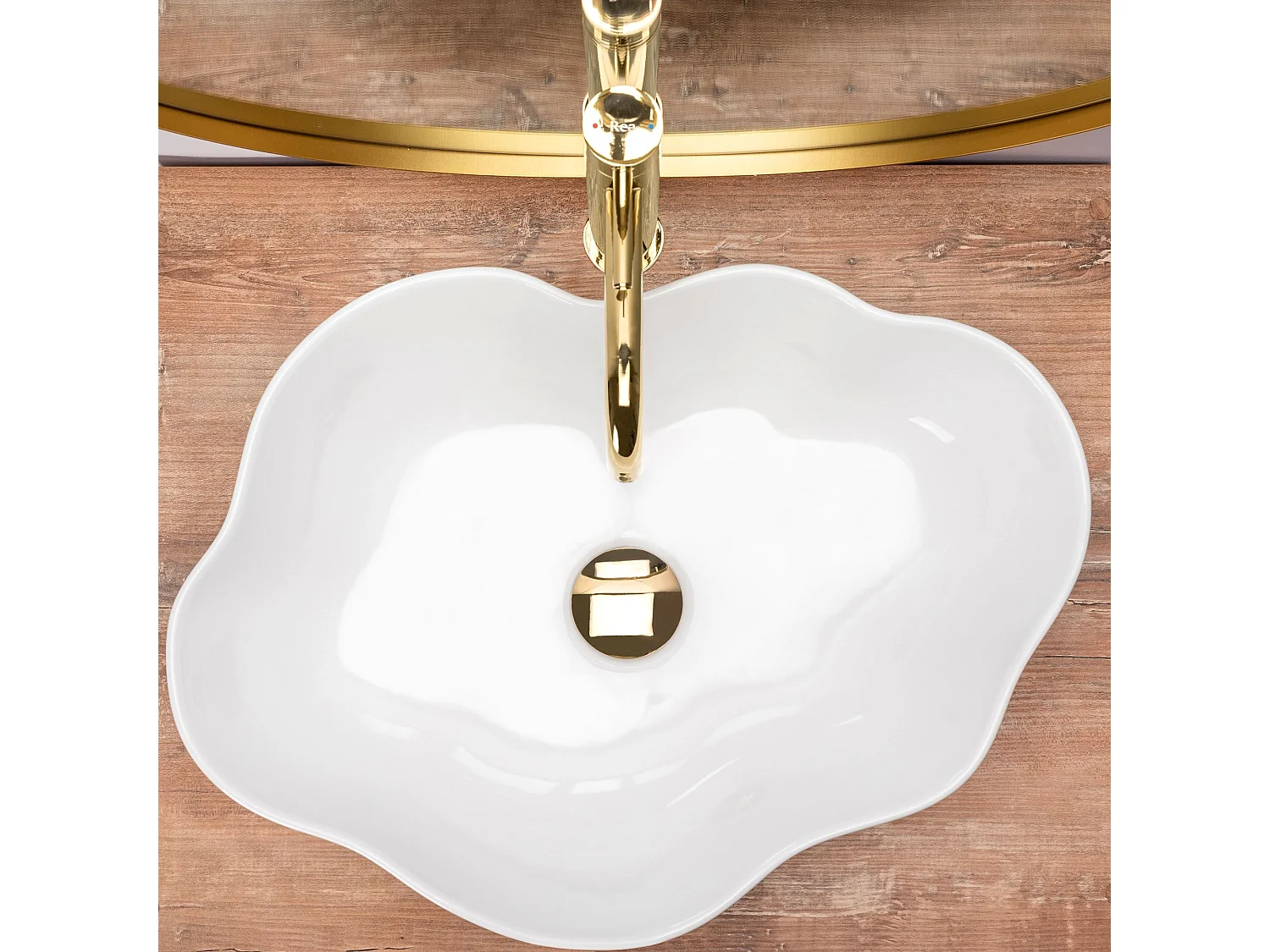 Lavabo Da Appoggio Rea Pearl White