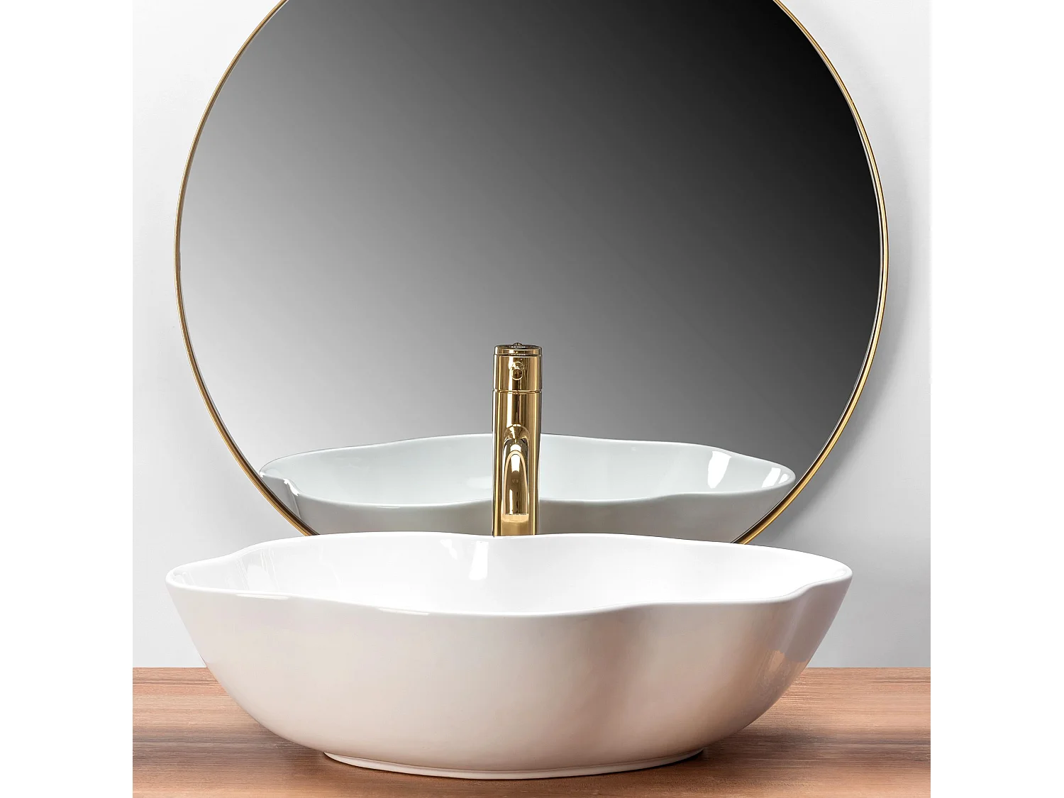 Lavabo Da Appoggio Rea Pearl White