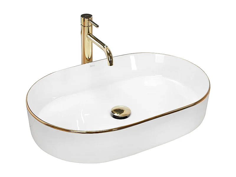 Vasque À Poser Rea Nadia 60 White Gold