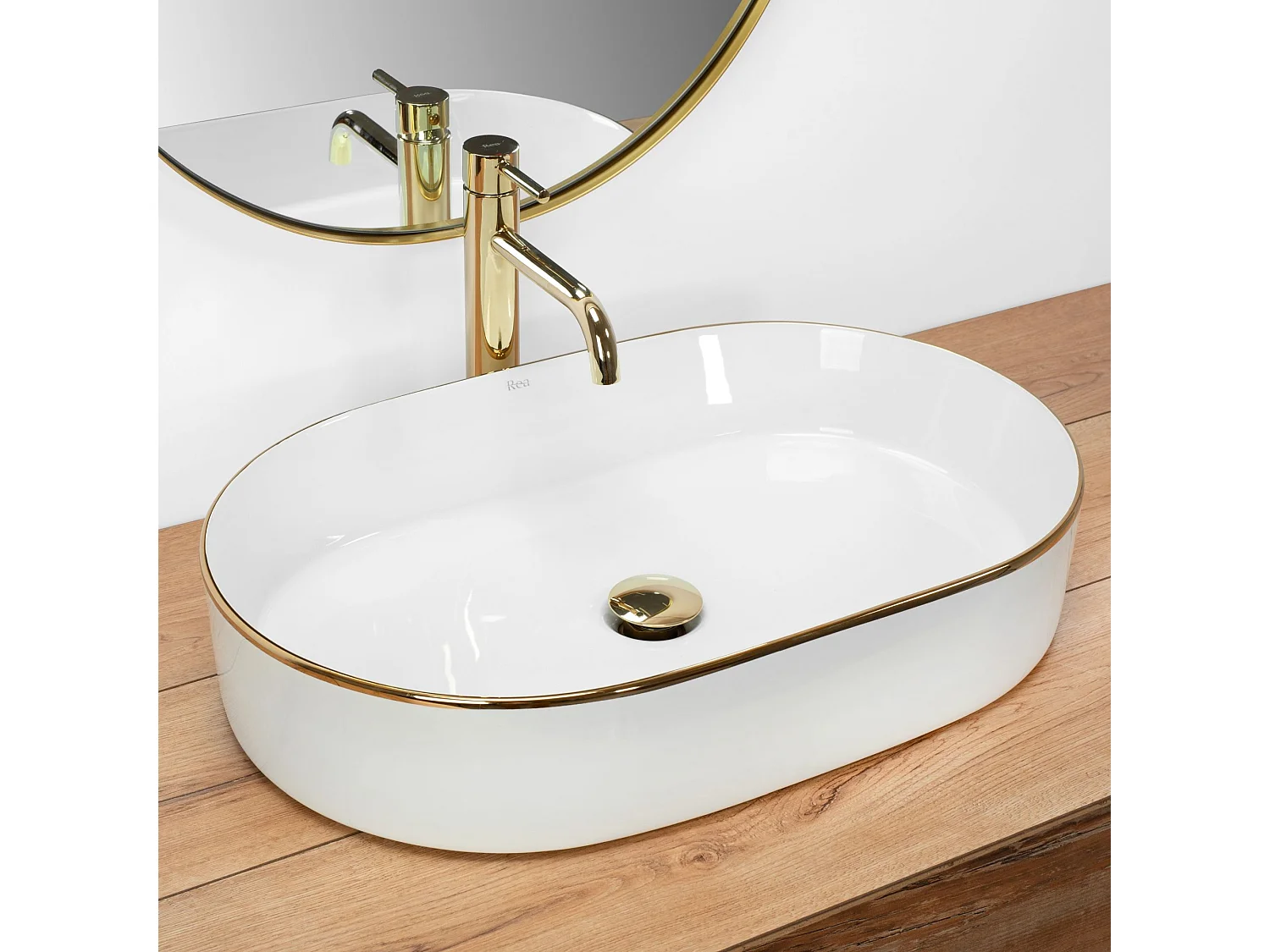 Vasque À Poser Rea Nadia 60 White Gold